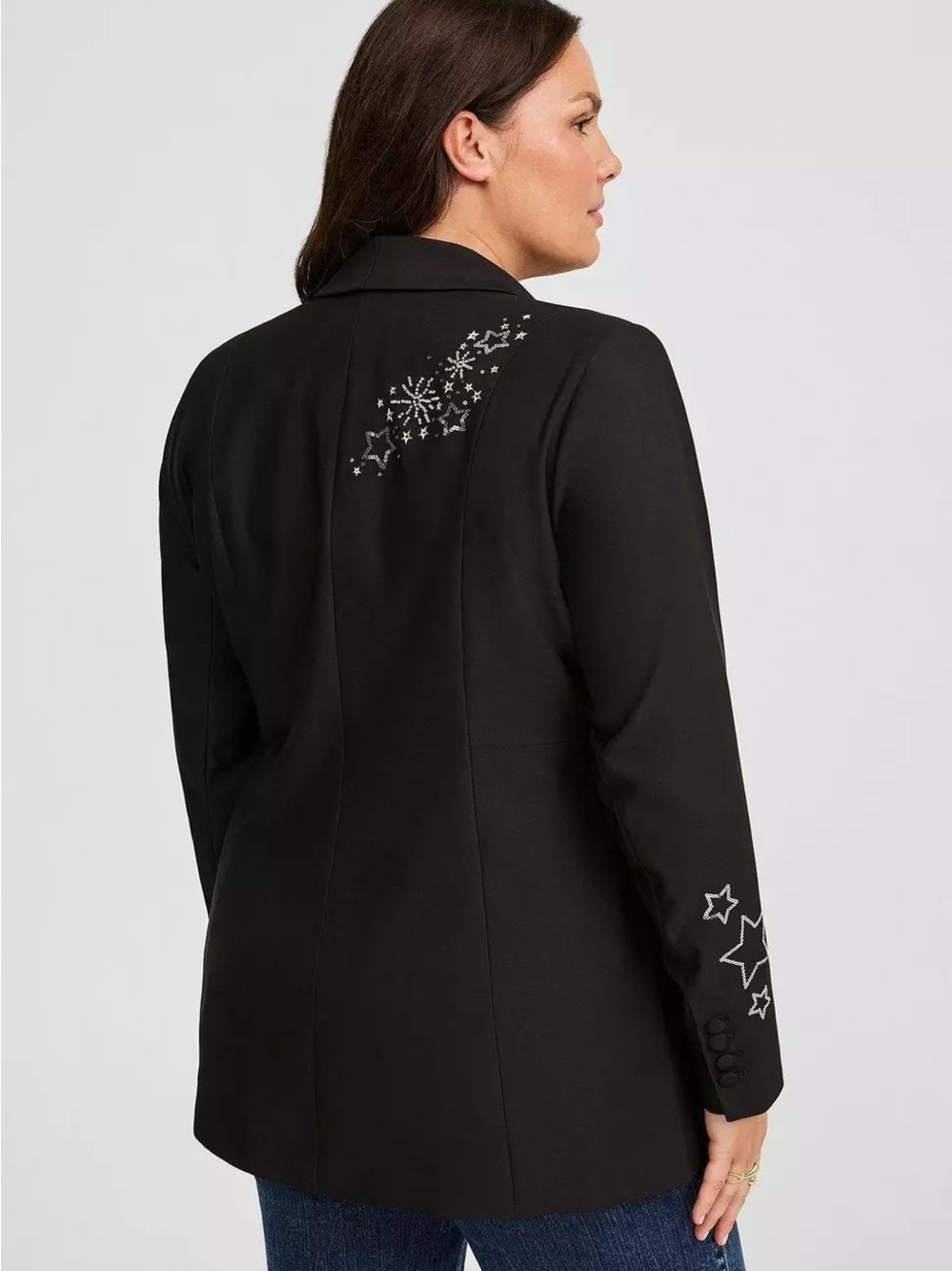 NWT torrid Black Embellished Star & Moon Blazer - Picture 3 of 8
